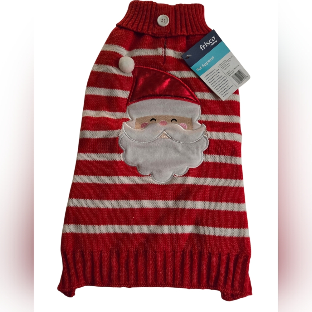 Frisco Red and White Striped Dog Sweater Sz MED